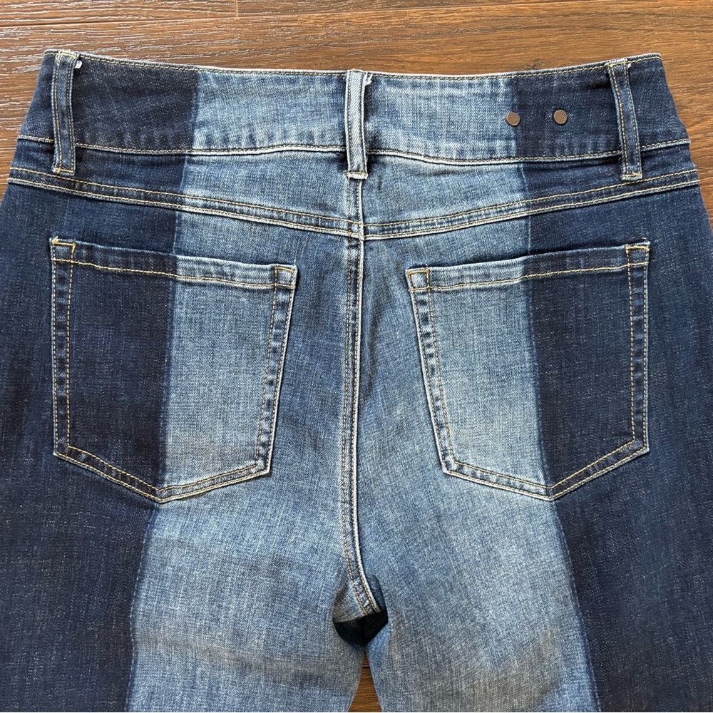 CAbi Women's Dark and Light Blue Ankle Jeans - Picture 6 of 7